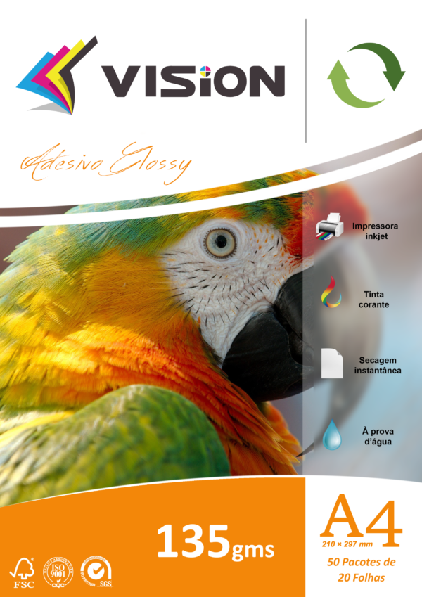 Glossy 135gr Adesivo A4